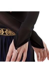 Design Xinjiang dance practice skirt set, custom-made Uyghur dance performance test costumes, Uyghur costumes, double-layer swing skirts SKDO018 back view